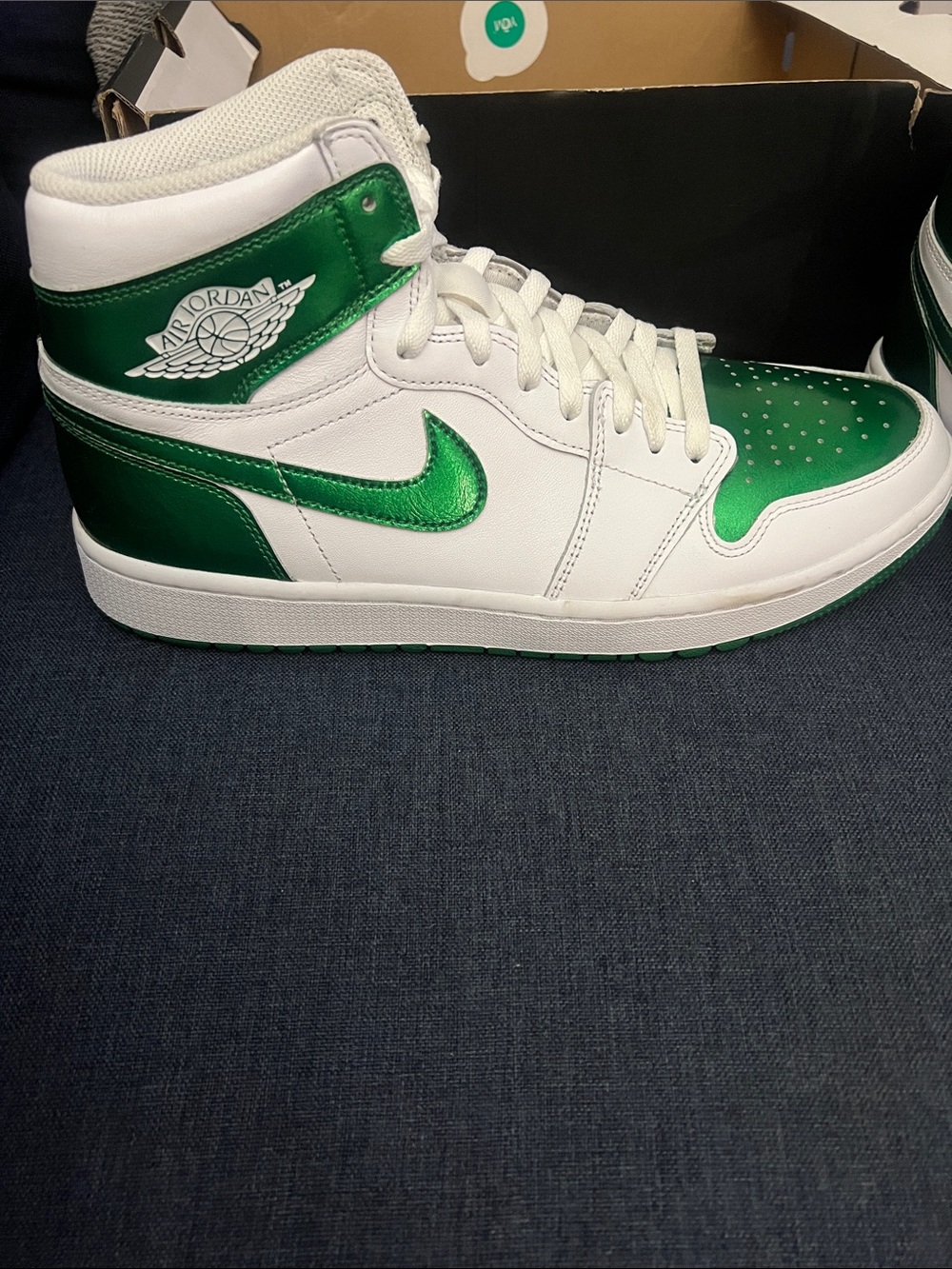 Air Jordan 1 High Golf in Metallic Green
